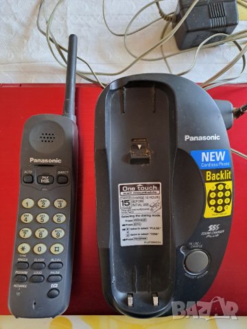 Телефон Panasonic безжичен, с подвижна слушалка, снимка 3 - Стационарни телефони и факсове - 39669861