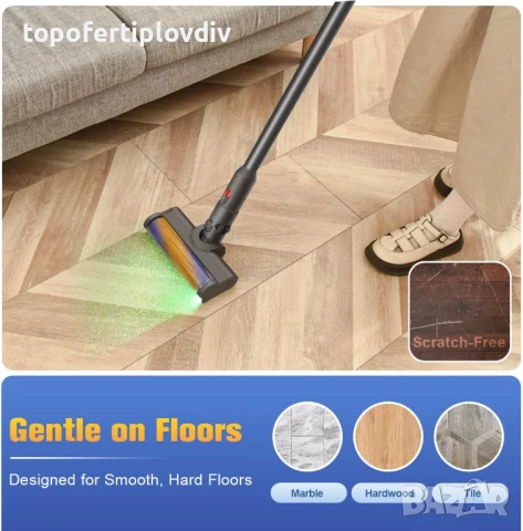 Четка за Dyson V 12 MOPEI LED Parquet Brush, снимка 7 - Прахосмукачки - 51104764