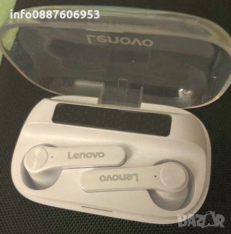 2в1 Безжични слушалки Lenovo QT81 Bluetooth 5.1 TWS Earbuds – удобни и практични, снимка 1 - Слушалки и портативни колонки - 34632693