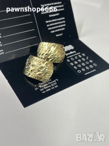 Златни обеци 14К, снимка 2 - Обеци - 52522277