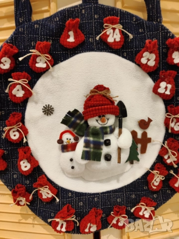 Текстилен коледен календар 