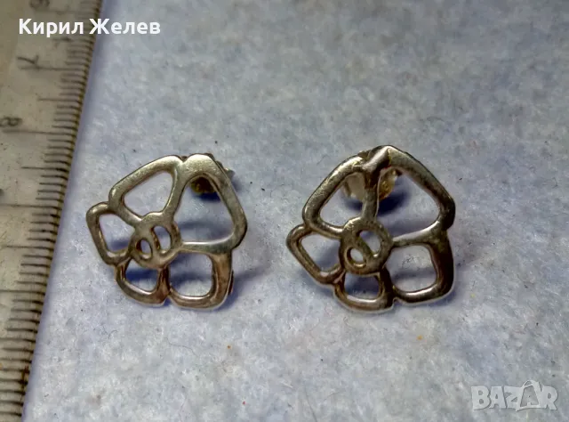 АЖУРНИ ФЛОРАЛНИ СРЕБЪРНИ ОБЕЦИ СРЕБРО 925 РЪЧНА ХУДОЖЕСТВЕНА ИЗРАБОТКА 39239, снимка 8 - Обеци - 49682873