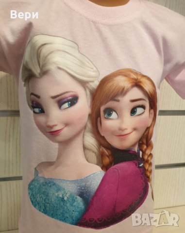 Нова детска тениска с дигитален печат Елза и Анна, Замръзналото кралство, снимка 2 - Детски тениски и потници - 28435485