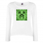 Дамска тениска Creeper Face 3 майнкрафт Minecraft,Игра,Забавление,подарък,Изненада,Рожден Ден., снимка 4
