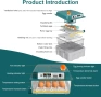 Професионален Автоматичен Инкубатор за Яйца – С LCD дисплей и LED фенерче, снимка 3