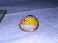 СТАР АЖУРЕН МЕДЕН ПОЗЛАТЕН ОРНАМЕНТИРАН РЕТРО СТИЛ ПРЪСТЕН 36619, снимка 12