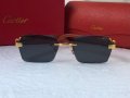 Cartier висок клас слънчеви очила Мъжки Дамски слънчеви с дървени дръжки, снимка 9