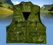 Рибарска жилетка в зелено, размери 2XL / 3XL, с много джобове, снимка 3