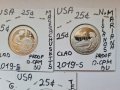 USA 🇺🇸 SET 5 COINS. 25 CENTS 2019-S PROOF CLAD DCAM , снимка 4