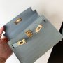 Hermes Kelly Mini Sky Blue, снимка 5