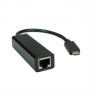 Лан Карта Type C(USB3.2) към GigaLan Roline 12.99.1115 с кабел 10-100-1000 Mbps Lancard USB3.2 , снимка 1 - Кабели и адаптери - 36415516