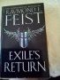 EXILE'S RETURN RAYMOND FEIST Harper Colins изд.2004г., снимка 1 - Чуждоезиково обучение, речници - 37446891