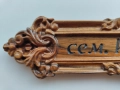 Дървена табелка с дърворезба сем. Иванови, снимка 3