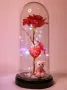 За Свети Валентин Романтична стъкленица с роза, мече и LED светлини, снимка 4