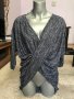 Сива асиметрична блуза, снимка 1 - Блузи с дълъг ръкав и пуловери - 38037205