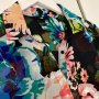 Разпродажба Красива дамска риза с принт цветя рози oversized овърсайз флорална H&M oversize, р. 38 M, снимка 4