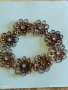 Винтидж гривна с фигурални цветя и Аквамарин Ретро Арт бижу 26182, снимка 4