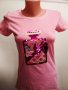 Розова дамска тениска с въртящи се пайети във форма на шише, снимка 4