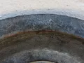 много стара възрожденска паница медна бакърена чиния тасче, снимка 6