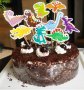 9 бр Динозаври картонени топер клечки парти рожден ден торта декор мъфини