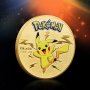 Покемон Пикачу монета / Pokemon Pikachu coin - Gold, снимка 2