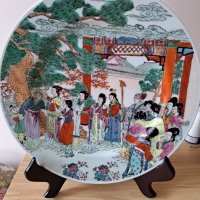 Китайска стара декоративна чиния китайски порцелан , снимка 1 - Антикварни и старинни предмети - 38784686