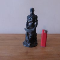 Метална фигура Ковач статуетка 1970 г, снимка 9 - Статуетки - 43887712