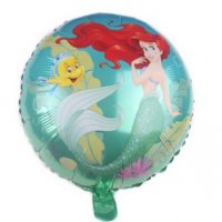 Малката Русалка Ариел и Флаундър кръгъл фолио фолиев балон хелий или въздух парти рожден ден, снимка 1 - Други - 33629933