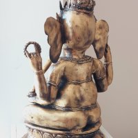 Огромна бронзова фигура на Индийския бог на мъдростта(Ганеша), снимка 7 - Антикварни и старинни предмети - 40060975