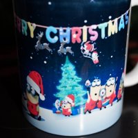 Фото чаша със снимка и текст+подарък ръчно изработена картичка, снимка 12 - Коледни подаръци - 27283360