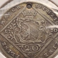 Сребърна монета 20 кройцера Йозеф втори Нюрнберг за КОЛЕКЦИОНЕРИ 12216, снимка 4 - Нумизматика и бонистика - 43000700