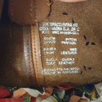 CUADRA  Уестърн ботуши от гравирана медена кожа на питон  номер 39, снимка 8 - Дамски ботуши - 43688086