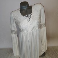 Елегантна бяла блуза р-р М, снимка 8 - Блузи с дълъг ръкав и пуловери - 39489388