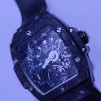 Мъжки луксозен часовник Hublot Spirit of Big Bang Tourbillon Carbon Limited Edition , снимка 3 - Мъжки - 36619117