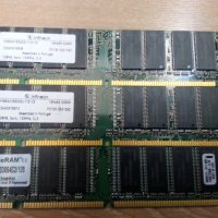2x128 mb SDRAM Infineon, CL3, едностранна, PC133 