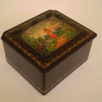 Старинна Руска ръчно рисувана кутия Л. Морозов-Катюша, снимка 3 - Колекции - 35404828