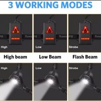 Акумулаторни светлина за бягане. Двулицеви.Run light cree xre Q5, снимка 7 - Спортна екипировка - 38502202