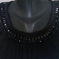 Черна рокля H&M с колие от камъни ПРОМОЦИЯ👗🍀S, М, М/Lр-р👗🍀 арт.425, снимка 5 - Рокли - 27429086