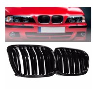 Двойни бъбреци решетки, BMW E39, 1995-2003 г., черен гланц, лак, снимка 1 - Аксесоари и консумативи - 43155895