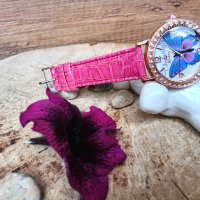 Стилен дамски часовник за любителите на пеперуди, снимка 8 - Дамски - 43186641