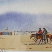 Серия традиционни картини живопис - Монголия, снимка 2 - Картини - 43187736