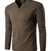 Мъжка едноцветна тениска с дълъг ръкав, 6цвята - 023 , снимка 2 - Тениски - 39829030