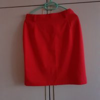 Червена официална пола, снимка 1 - Поли - 32867378