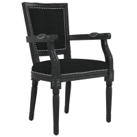 vidaXL Трапезен стол, черен, кадифе(SKU:344500, снимка 1 - Столове - 44934948