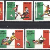 Чисти марки СП по Футбол Италия 1990 от Гвинея Бисау 1989, снимка 1 - Филателия - 39509335