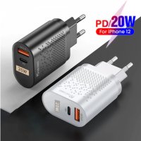 Адаптер Quick Charge USB Type C 20W 3.0 QC PD с чип за бързо зареждане НАЛИЧНО!!!, снимка 3 - Безжични зарядни - 32792165