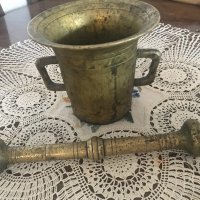 Хаван от масивен бронз, снимка 3 - Антикварни и старинни предмети - 26357931