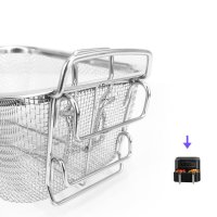 Многофункционална кошница за пържене от неръждаема стомана,  20×20х10см, снимка 5 - Прибори за хранене, готвене и сервиране - 44029413