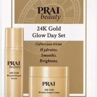 Нов Луксозен Дневен Комплект PRAI Beauty 24К - Против Бръчки и Стареене, снимка 2 - Козметика за лице - 44051750