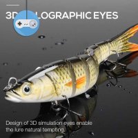 НАМАЛЕНИЕ! 3D воблер за риболов с 8 сегмента 14см, снимка 5 - Стръв и захранки - 28850680